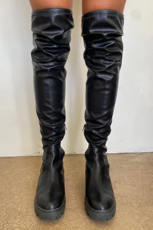 Anti Pill Surface AntiOdor Cool Girl Chelsea Knee High Boots