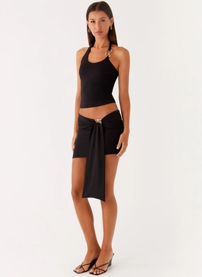 Outfit Mood Lucent Mini Skirt - Black