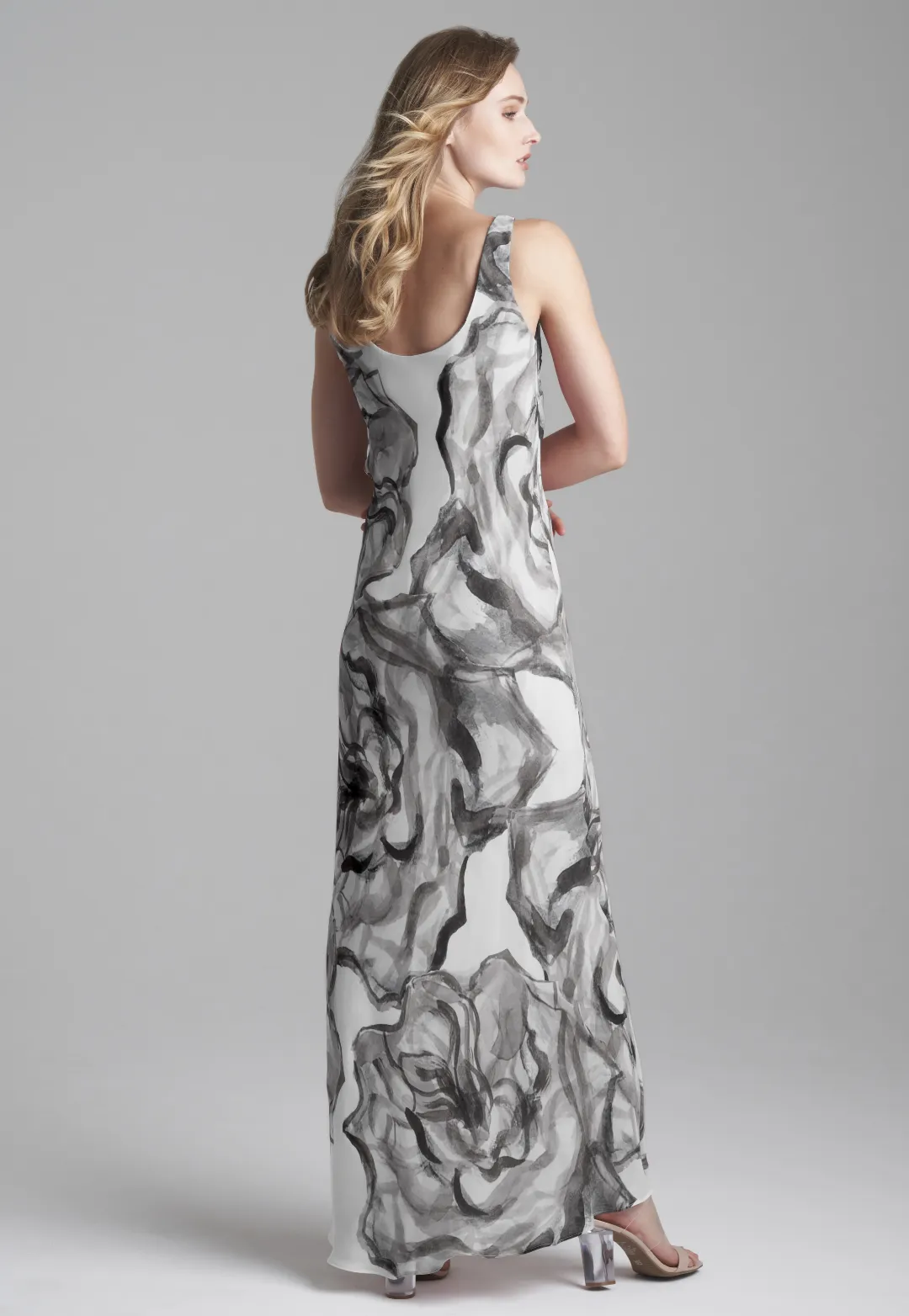Lucia Silk Slip Dress in Rose Noir