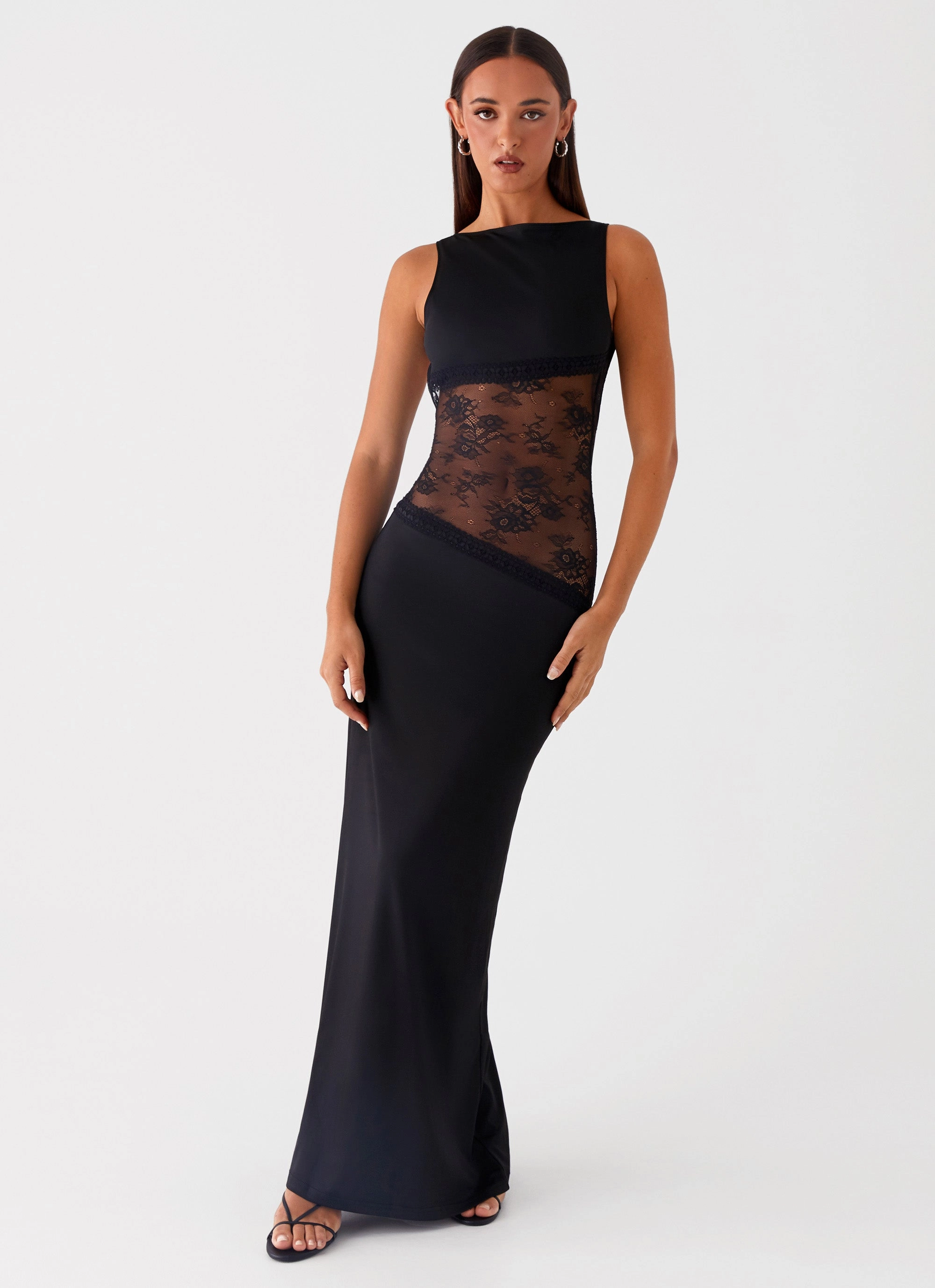 Fashionable Cut Dreamy Drape Lucinda Maxi Dress - Black