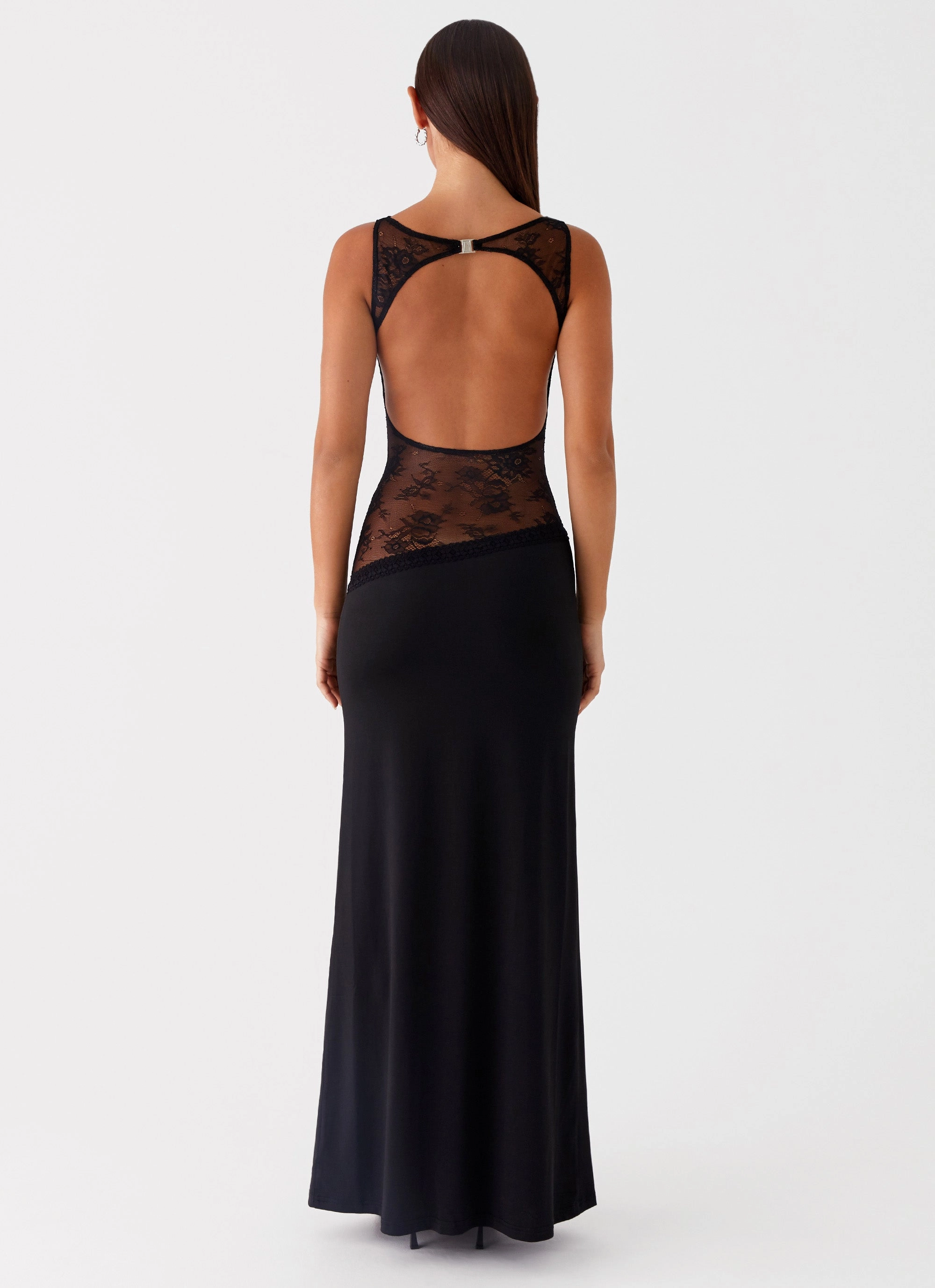 Lucinda Maxi Dress - Black Scandi Light