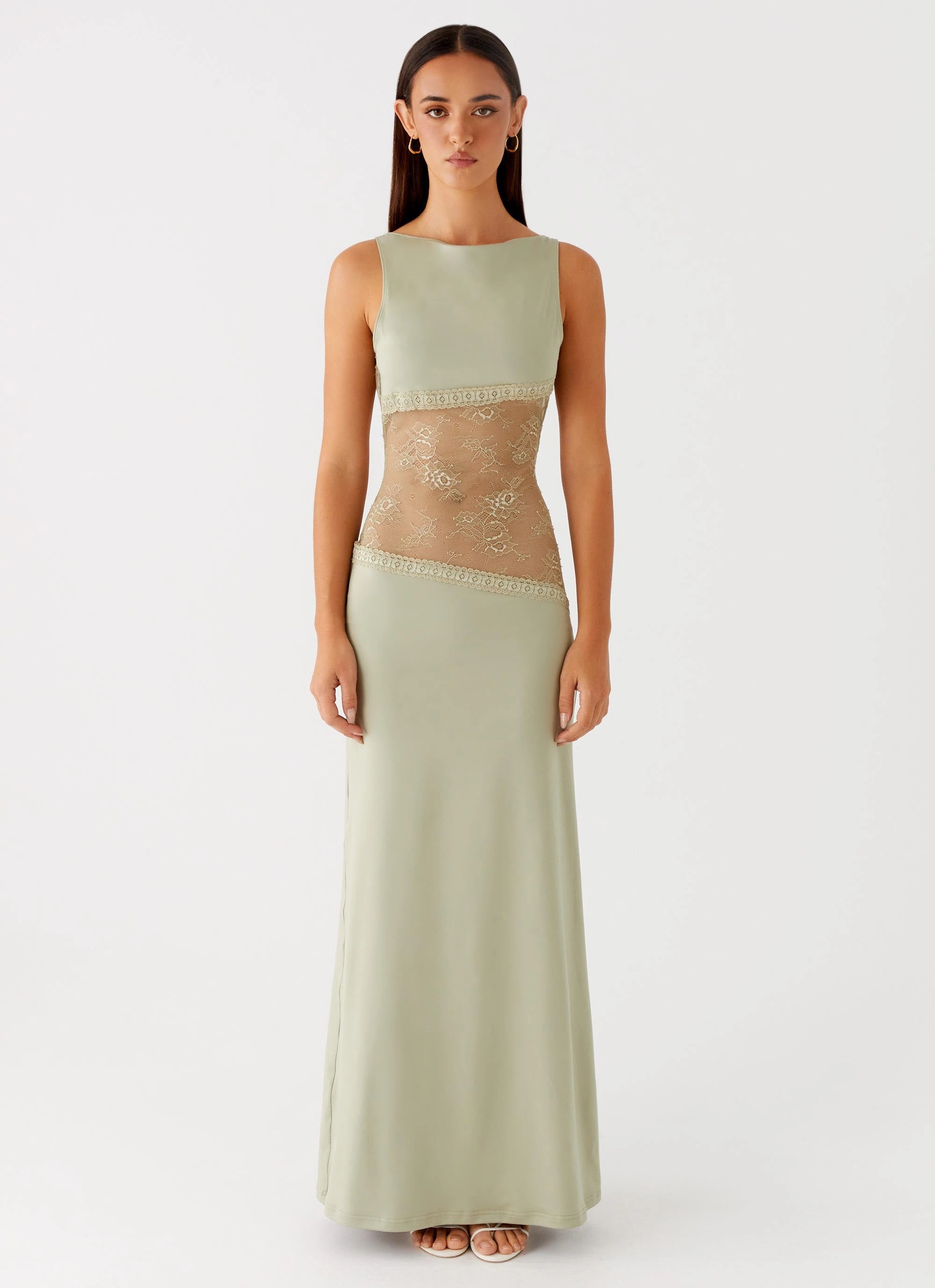 Lucinda Maxi Dress - Sage Fashionable Layer Form Focus
