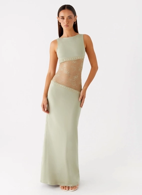 Lucinda Maxi Dress - Sage Casual Comfort
