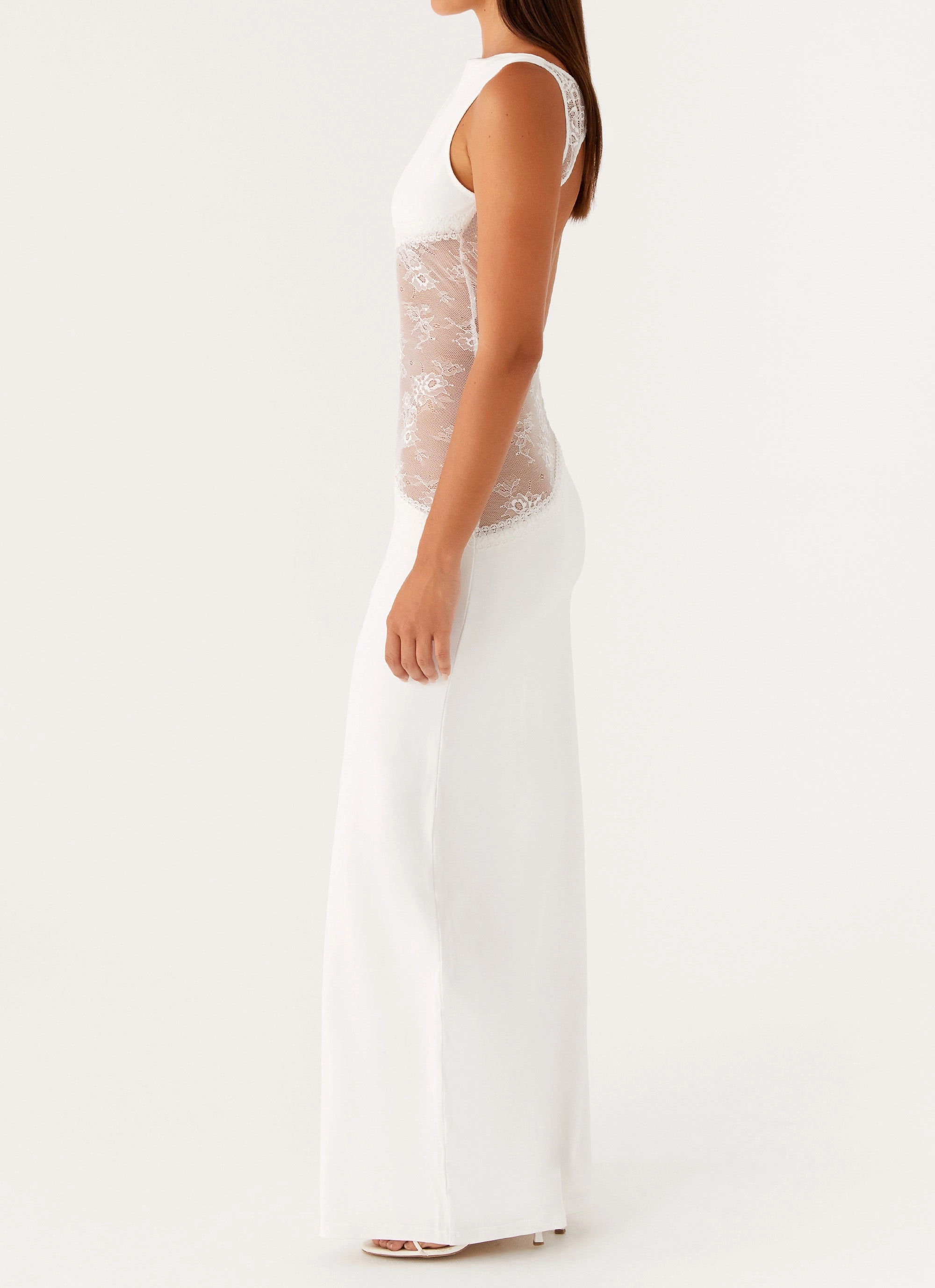 Lucinda Maxi Dress - White Layered Design
