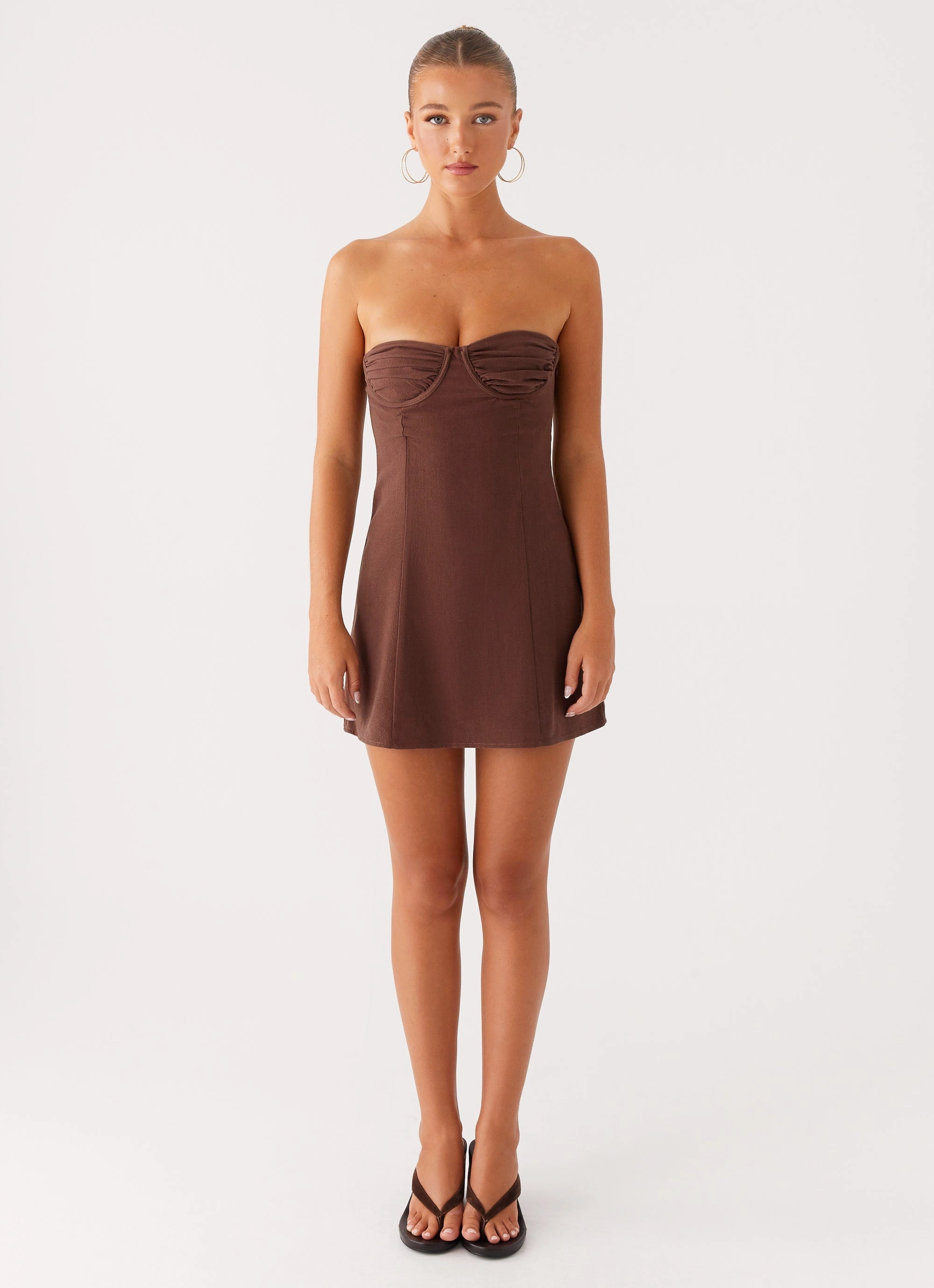 Color Pop Ludo Mini Dress - Chocolate