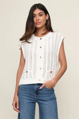 Luna Sweater Vest High Collar Option