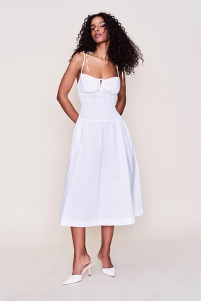 Casual Feel Elastic-Waist Lura Midi Dress