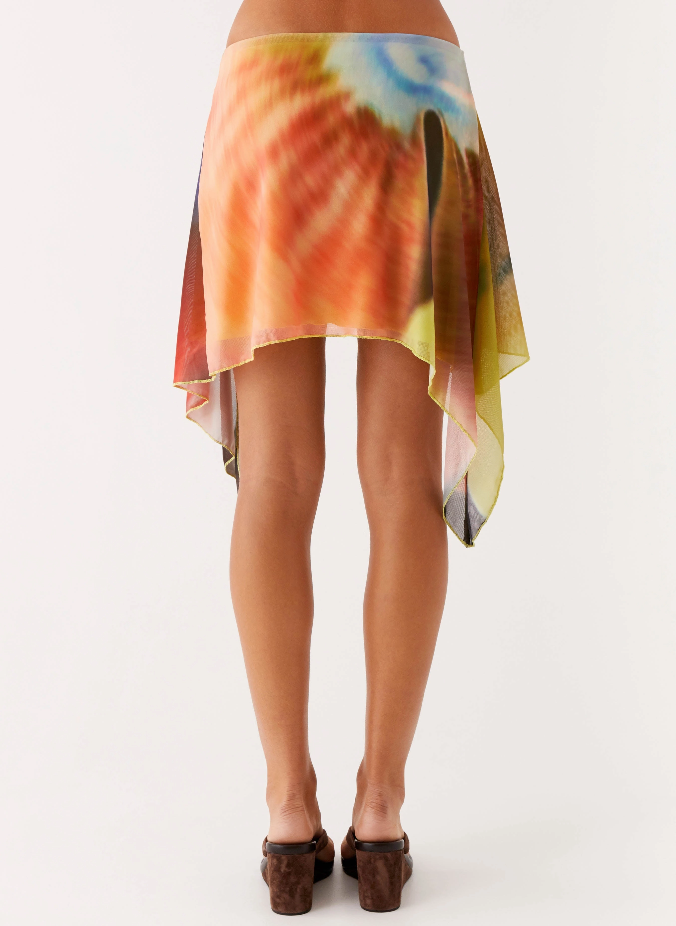 Lustra Mini Skirt - Moody Floral Sleek Comfort