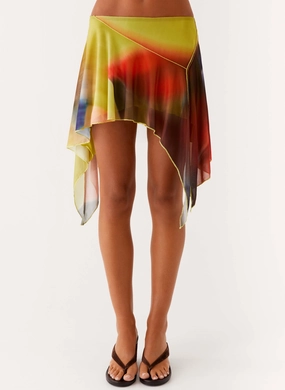 Lustra Mini Skirt - Moody Floral City Ready Tea length