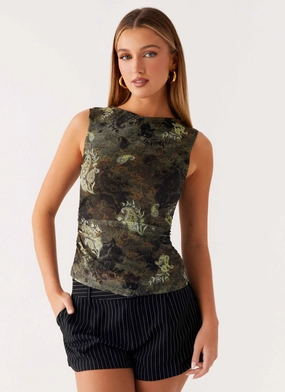 QuickRelease Lux Tank Top - Cyber Floral