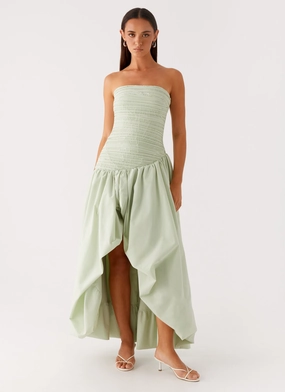 Misa Bubble Maxi Dress - Mint Walk Mood