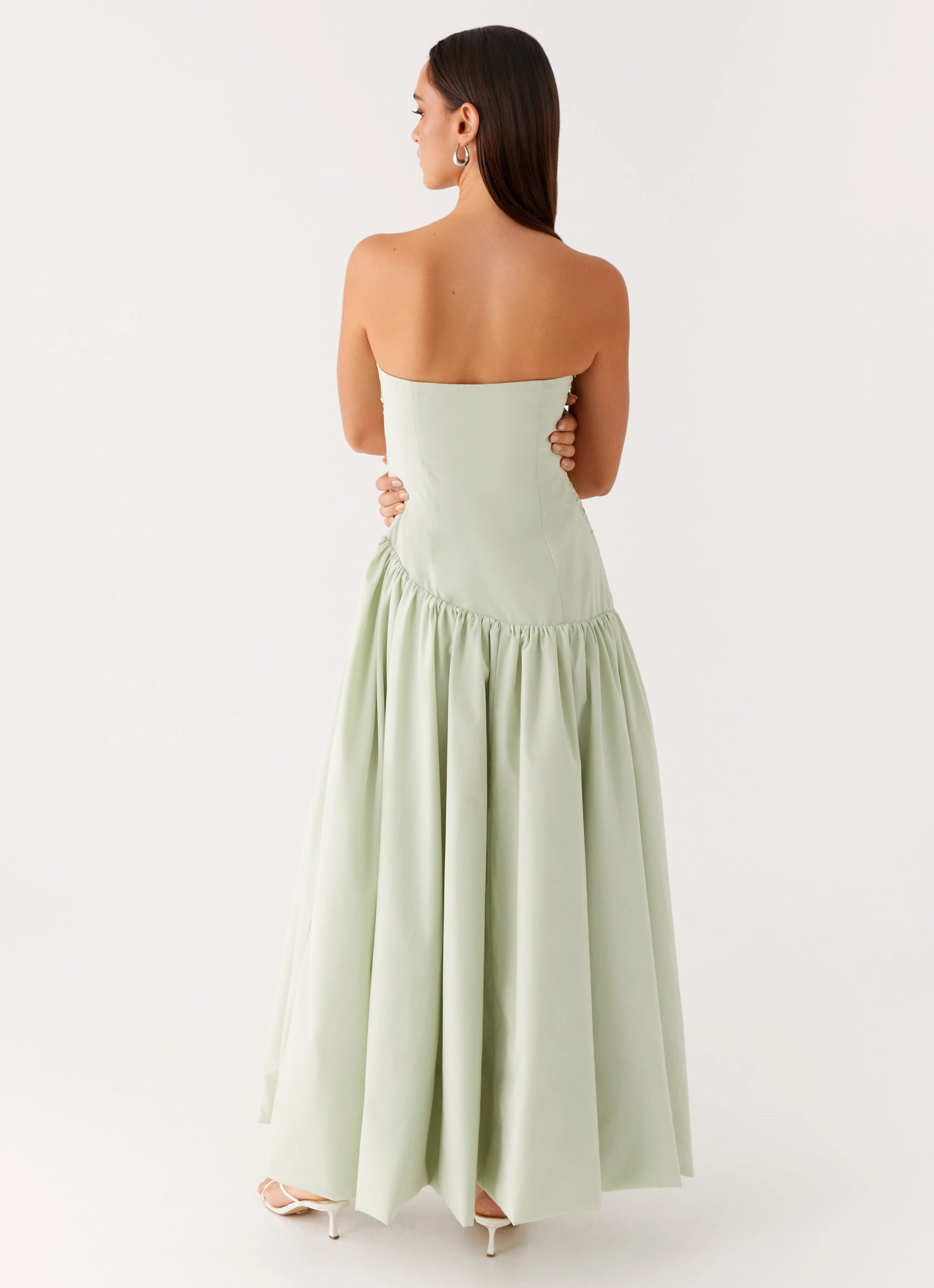Autumn Look Bodycon Fit Misa Bubble Maxi Dress - Mint