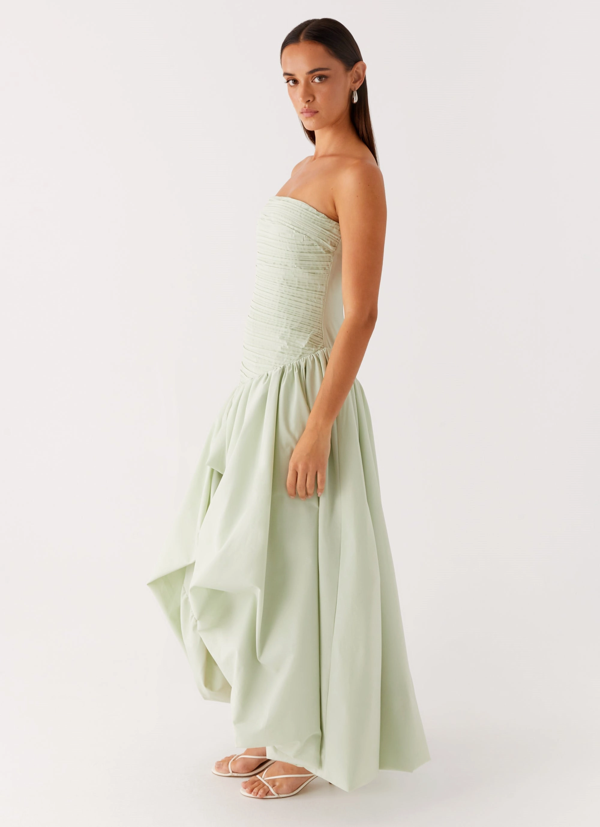 Effortless Layering Day Love Misa Bubble Maxi Dress - Mint