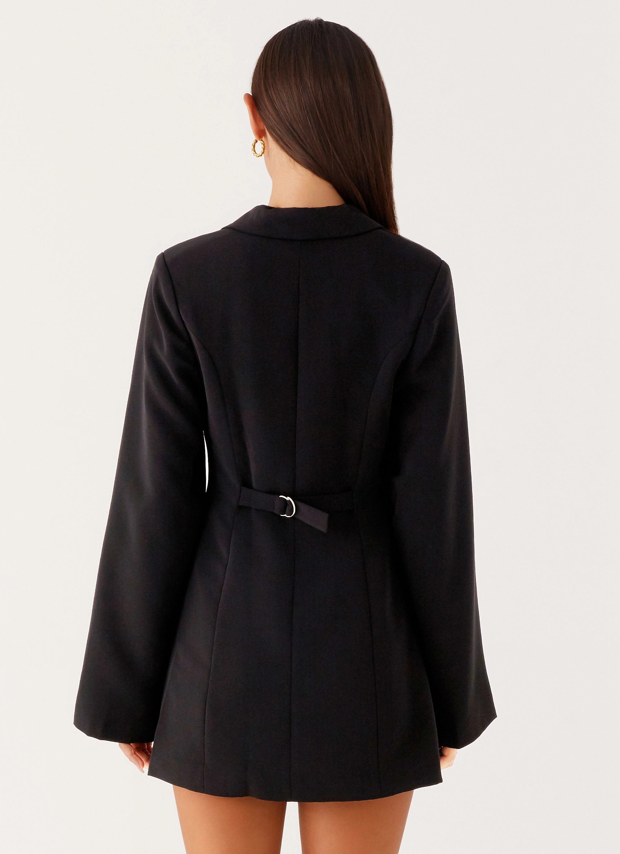 Albi Fitted Blazer Mini Dress - Black Stylish Choice