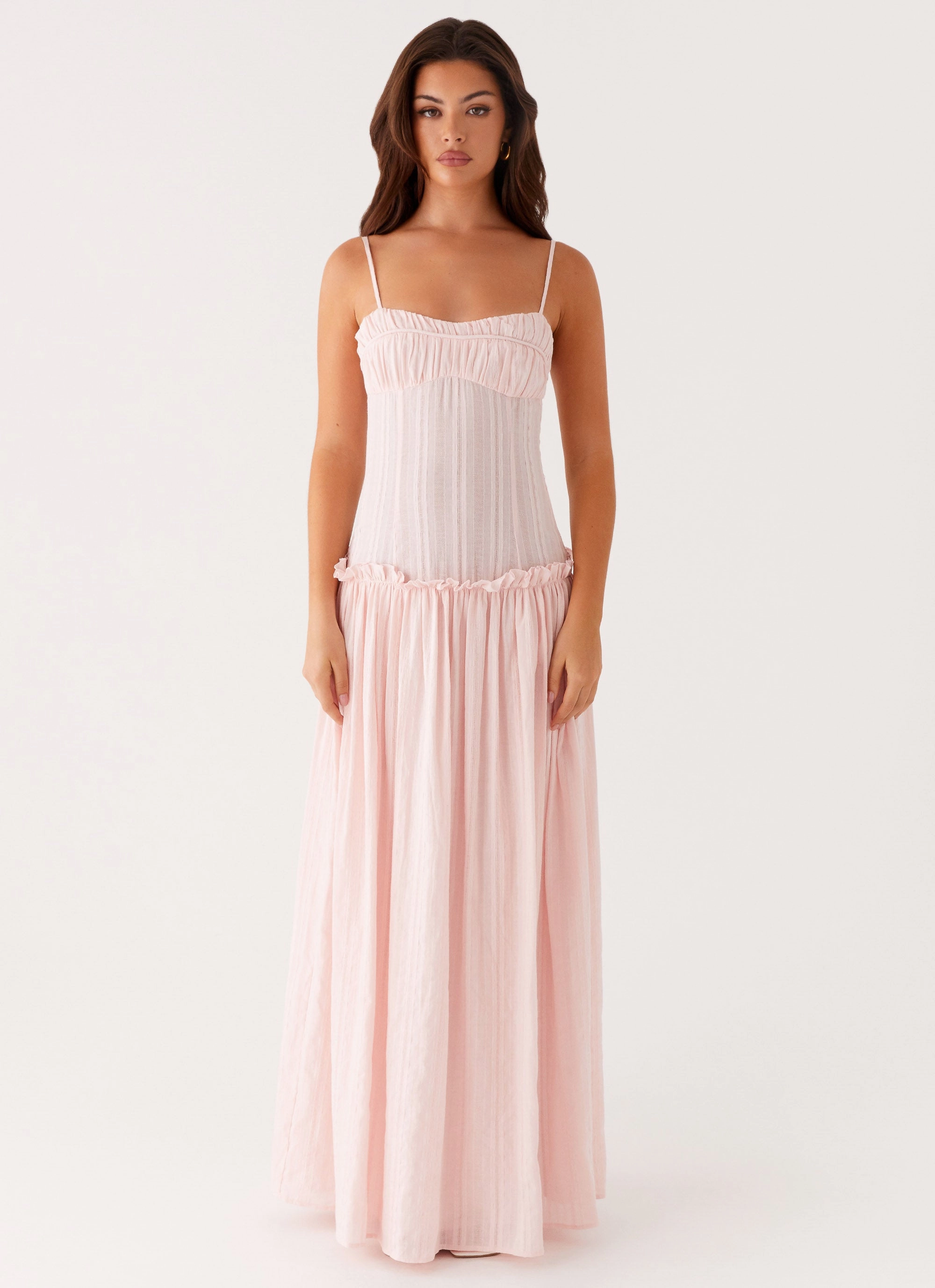 Jacinda Drop Waist Maxi Dress - Pink sophisticated appearance