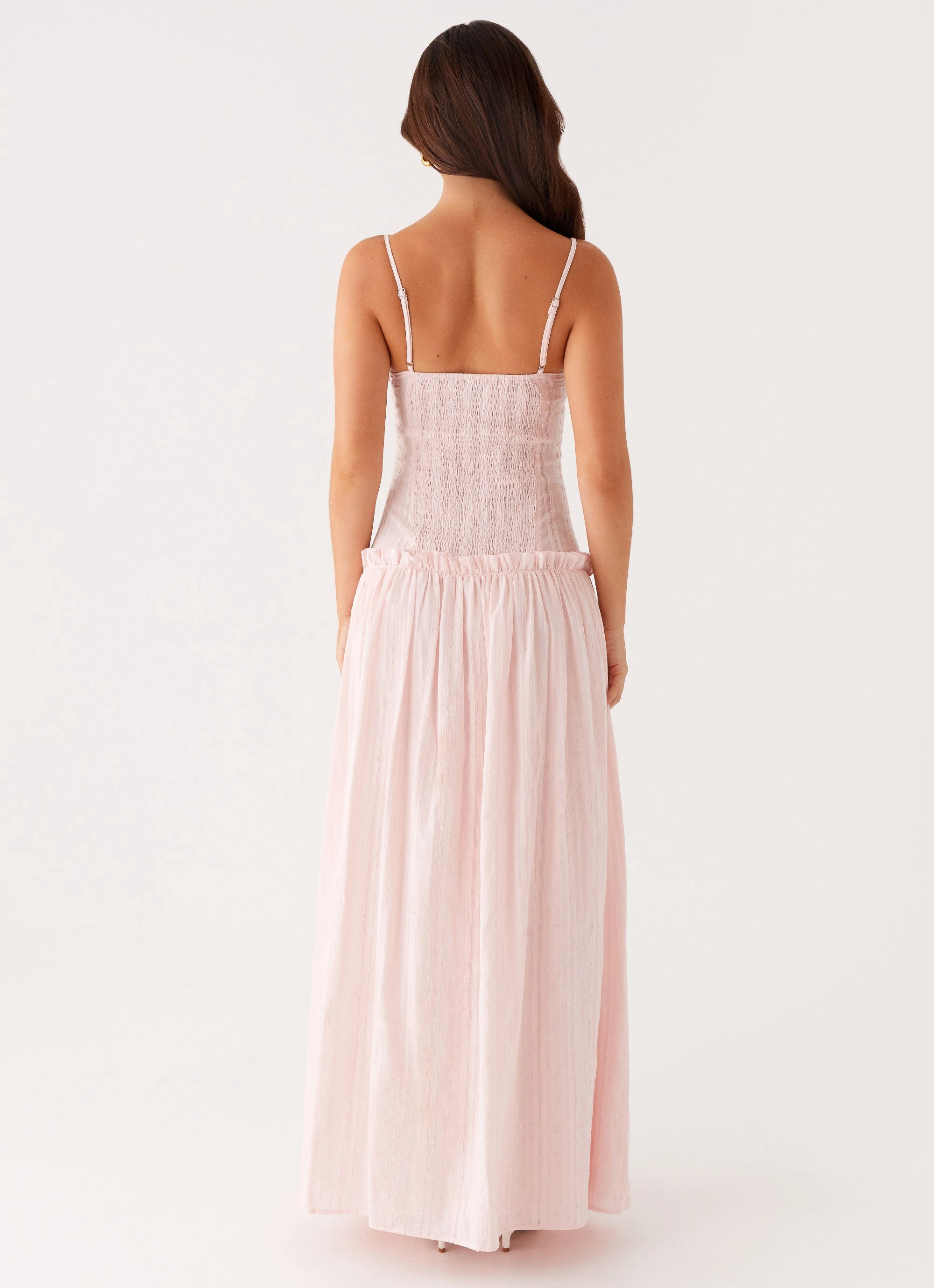 Cotton Skin luxe feel Jacinda Drop Waist Maxi Dress - Pink