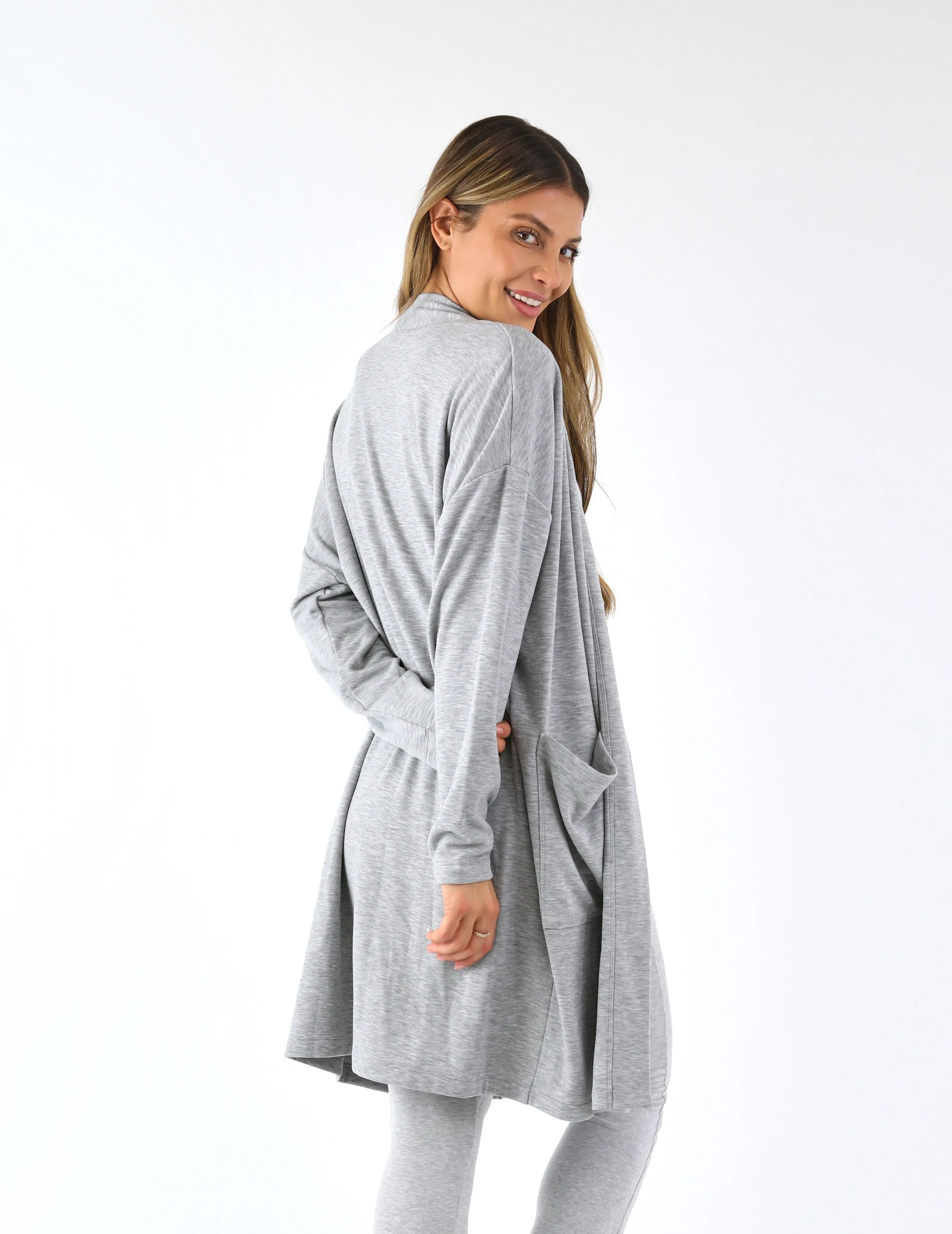 Luxury Cardigan: Heather Grey