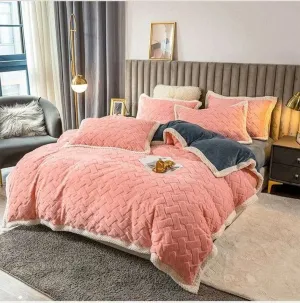 Luxury Fluffy Soft Velvet Duvet Cover Bed Set