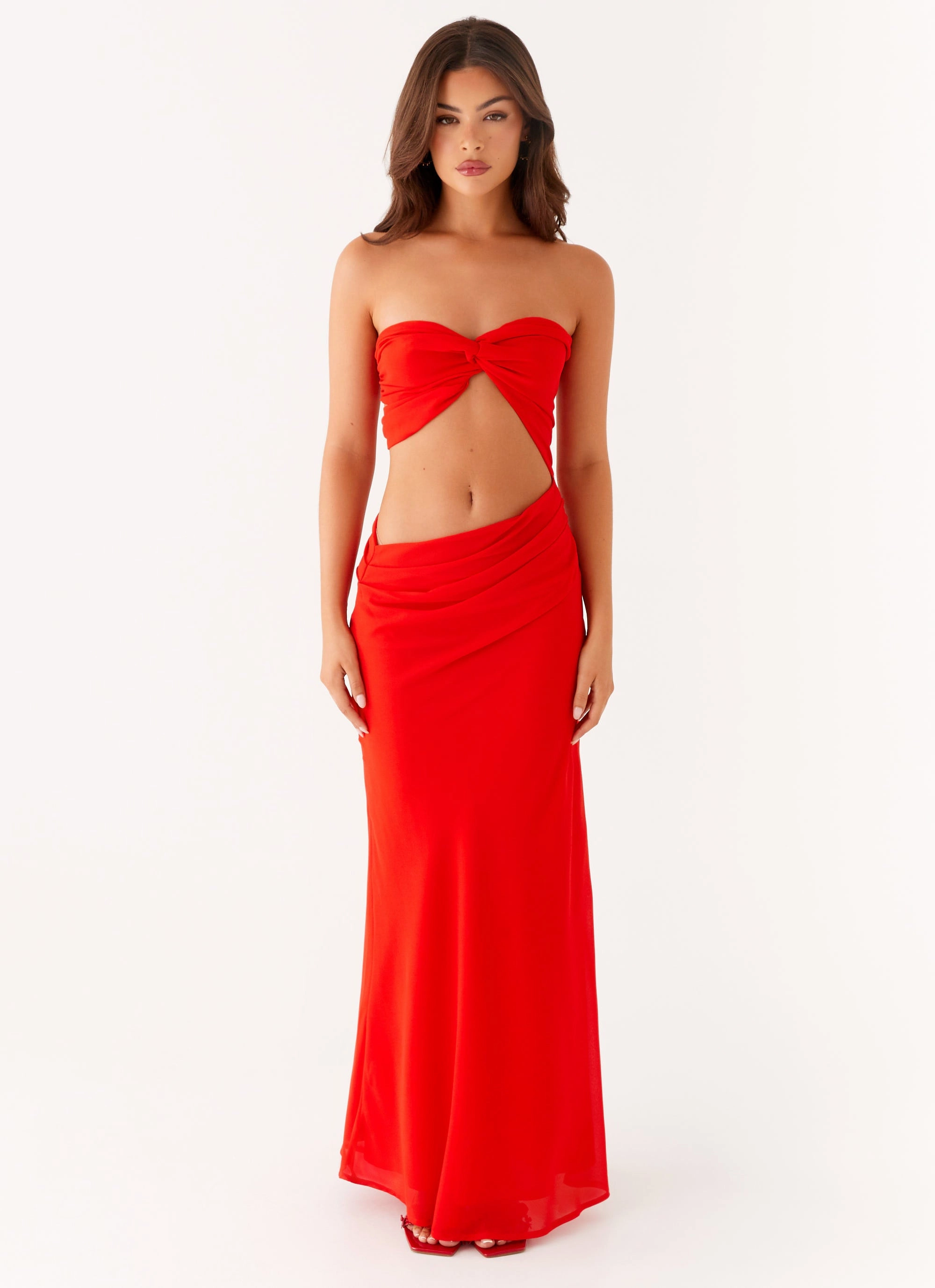 Fashionable Fit HypoallergenicFiber Carla Maxi Dress - Red