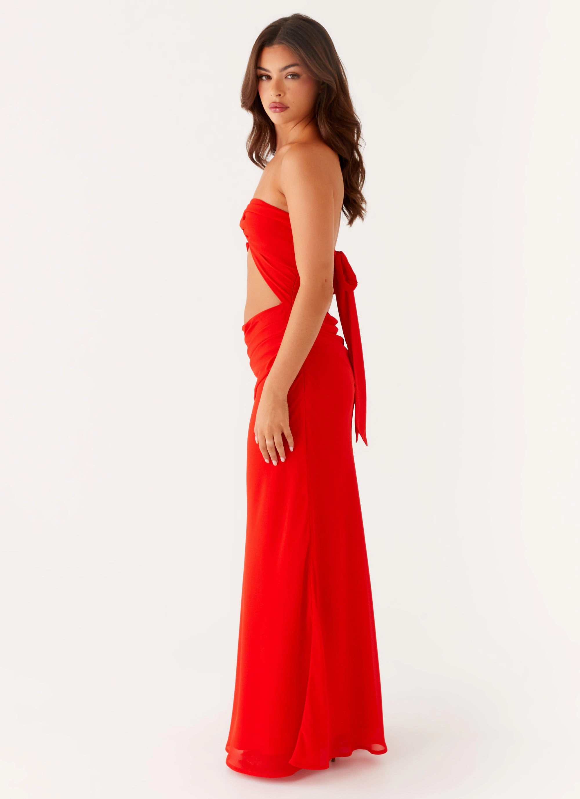 Carla Maxi Dress - Red Layered Volume