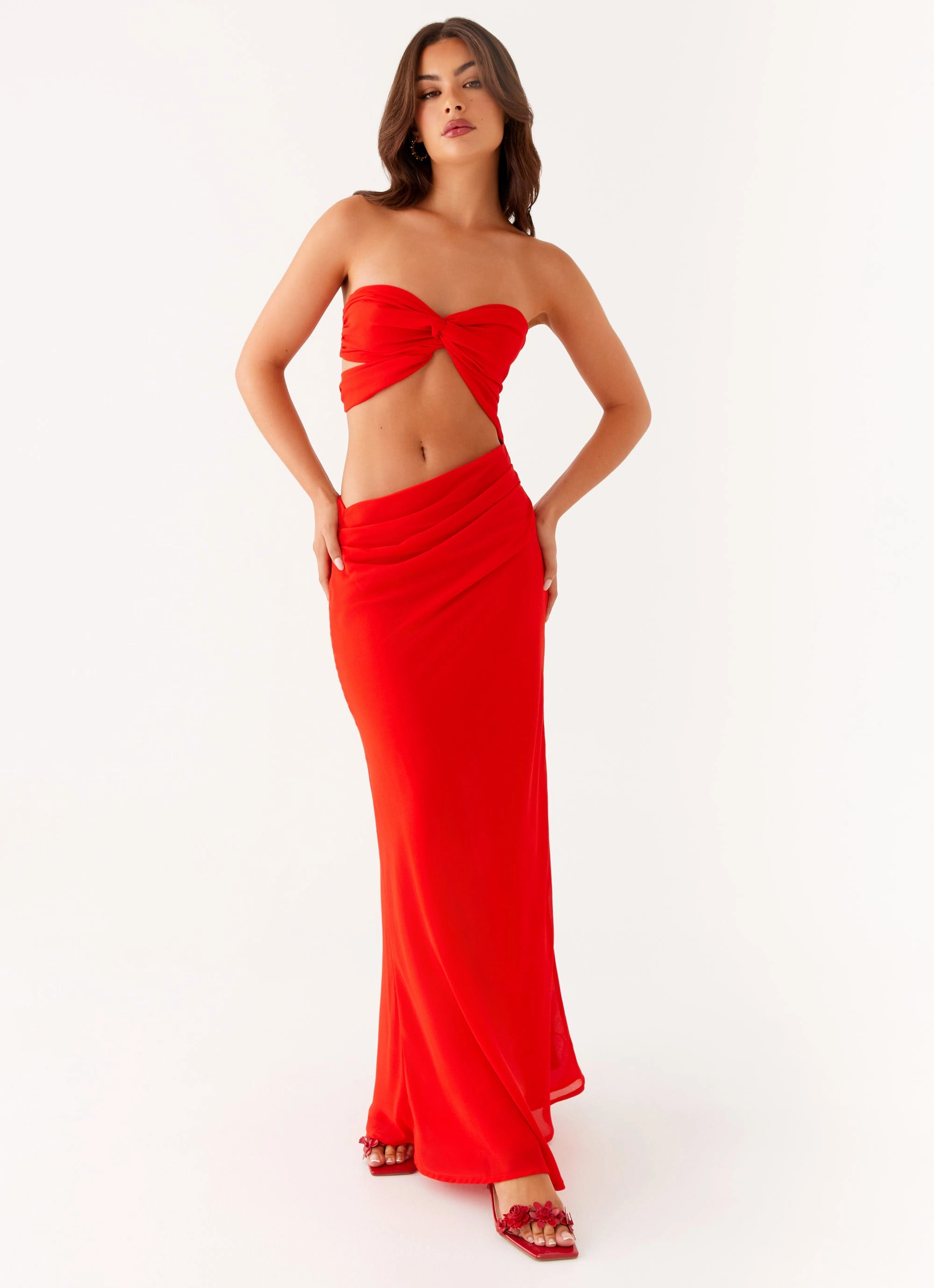 Carla Maxi Dress - Red PlushLining