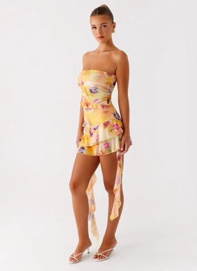 Macey Mini Dress - Sunburst Floral Street Style
