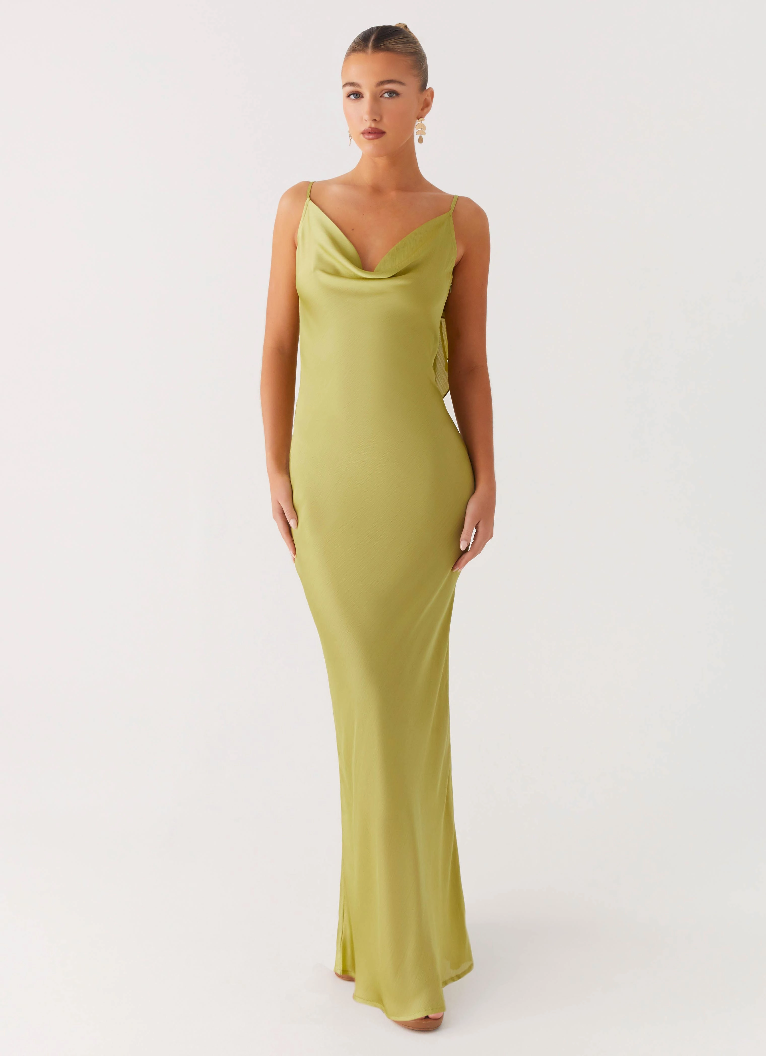 Jade Escape Maxi Dress - Lime Fall Flow