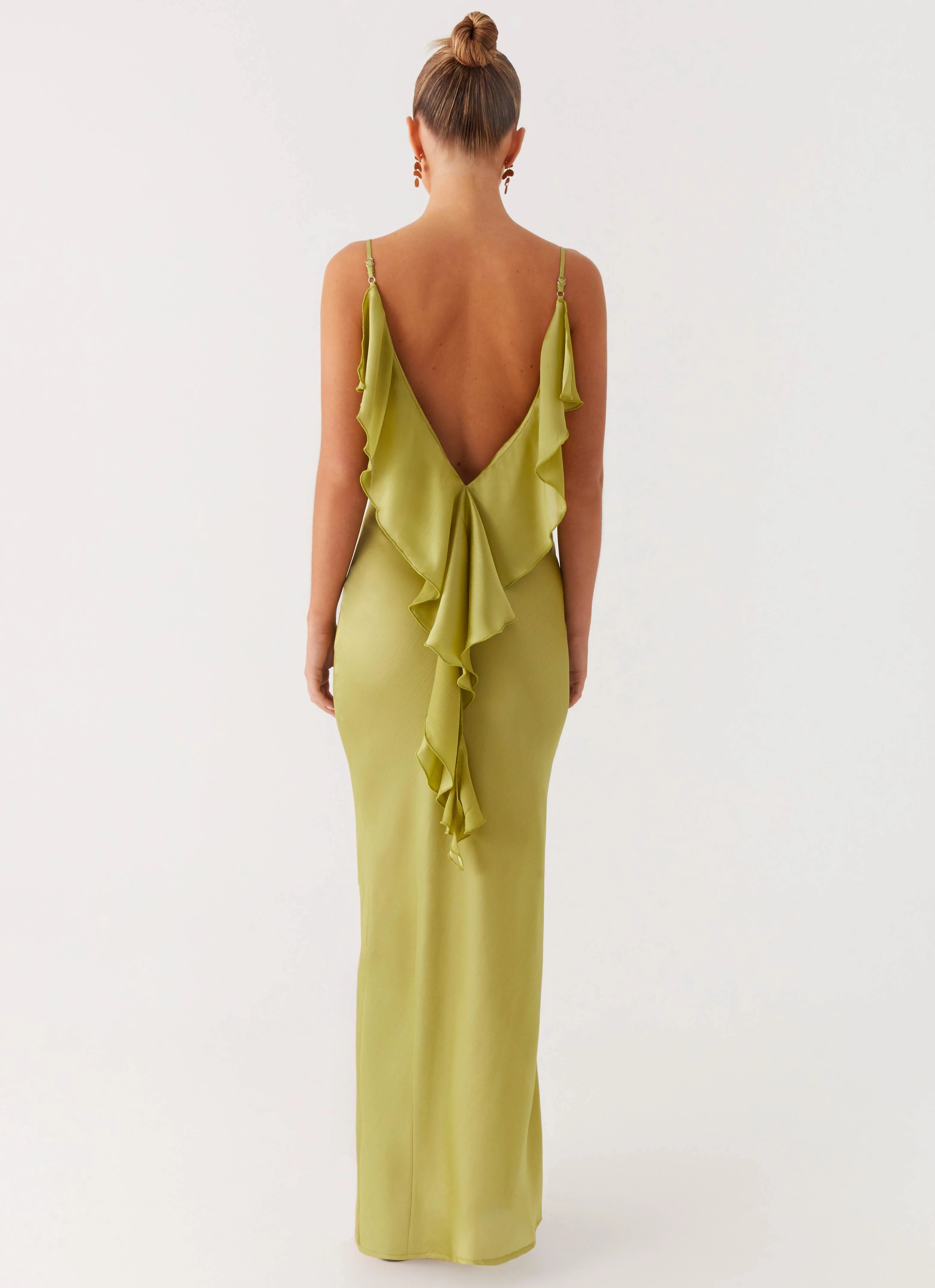 Jade Escape Maxi Dress - Lime Flattering Waist Design