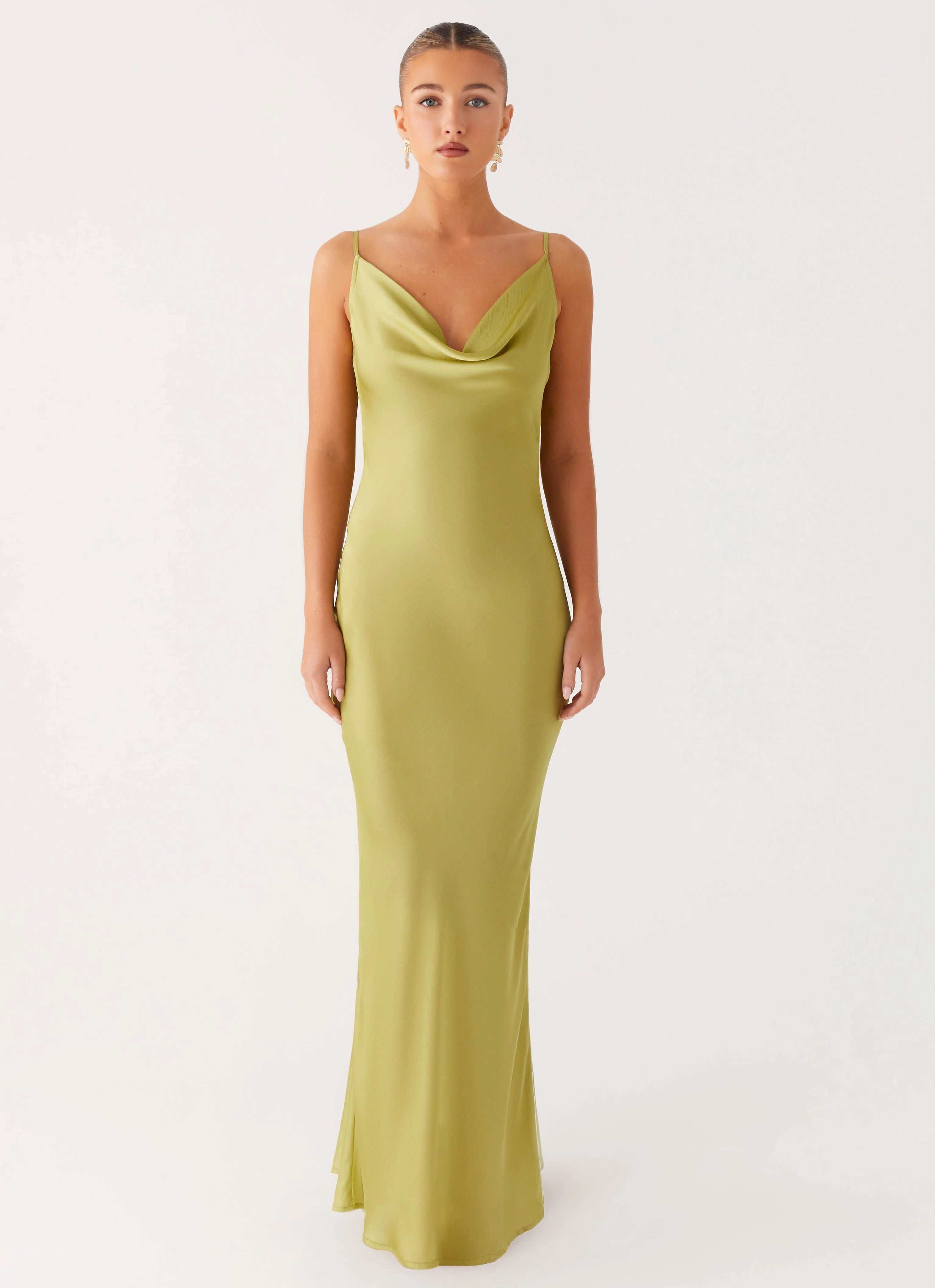 Jade Escape Maxi Dress - Lime button detail Fashionable Touch