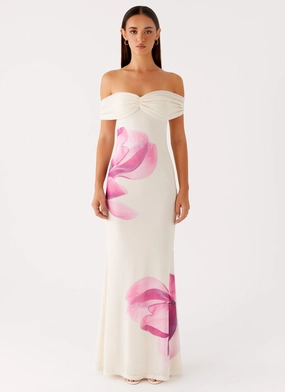 Madeira Maxi Dress - Ivory Comfort waistband Dream Look