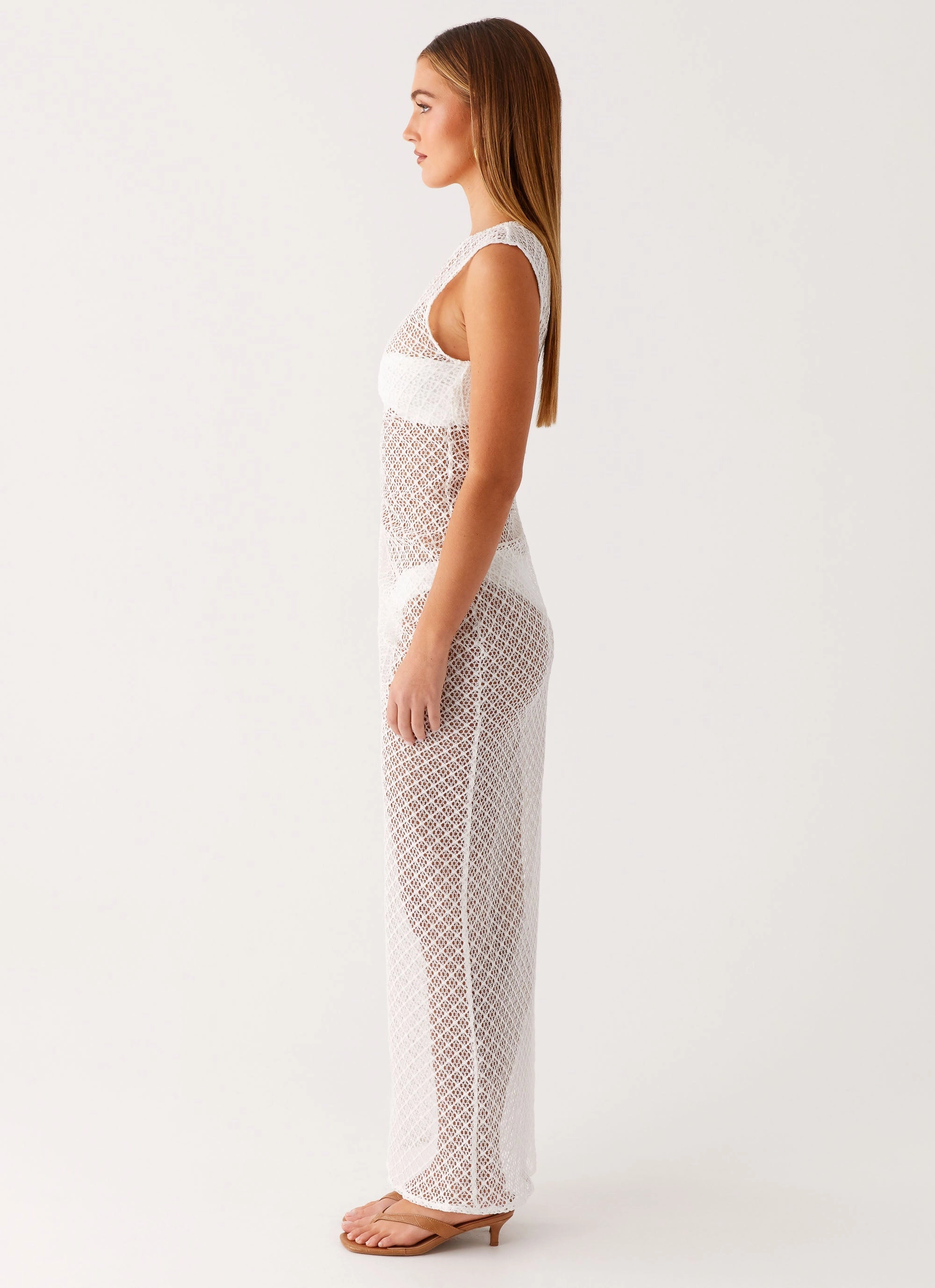 Soft Drape Chill Design Maeva Maxi Dress - White