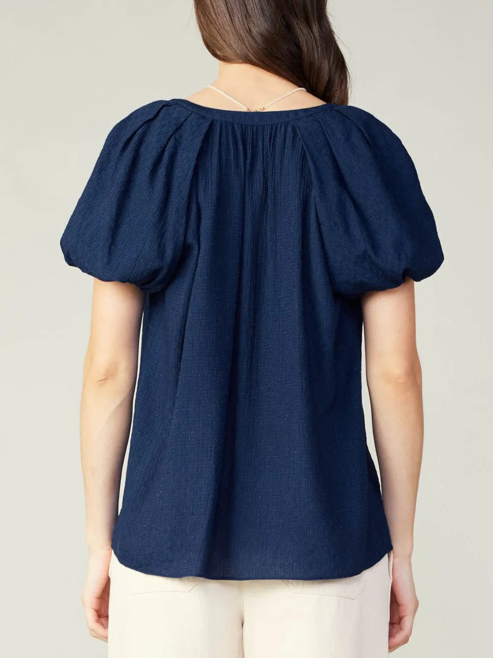 Maeve Top Navy Fade Resistant Finish Anti Odor Finish