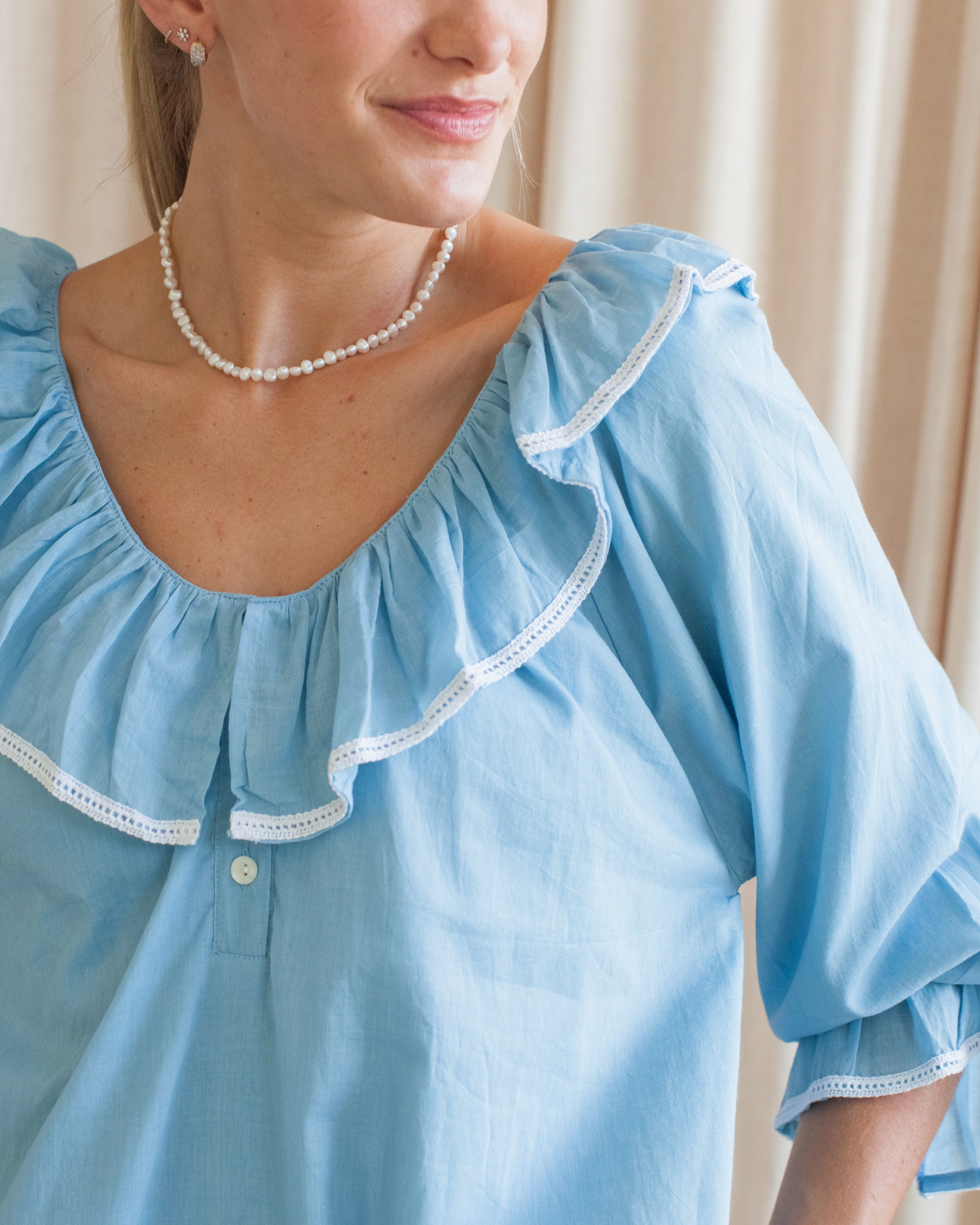 Flow Line Maison de Fr??d??ric Bennet House Dress- Sky