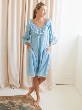 Maison de Fr??d??ric Bennet House Dress- Sky Contemporary Style