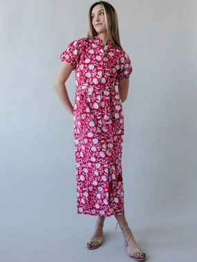 Maison De Frederic Red Maxi Dress Warm Season Sleek Fit