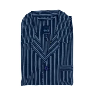 Majestic International 60% Cotton 40% Polyester Navy Pyjama Set - 12727190 - 460