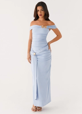 Majorly Maxi Dress - Blue Work Vibes