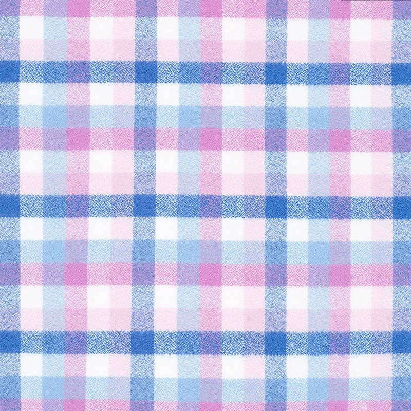 Mammoth Junior Flannel - Plaid Lilac Yardage