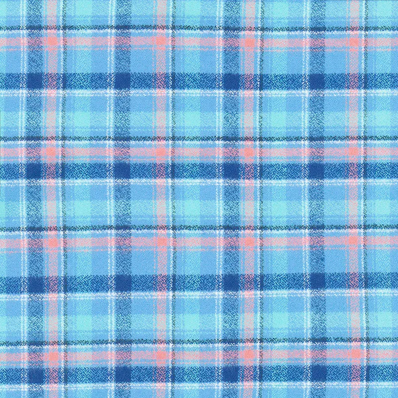 Mammoth Junior Flannel - Plaid Surf Yardage