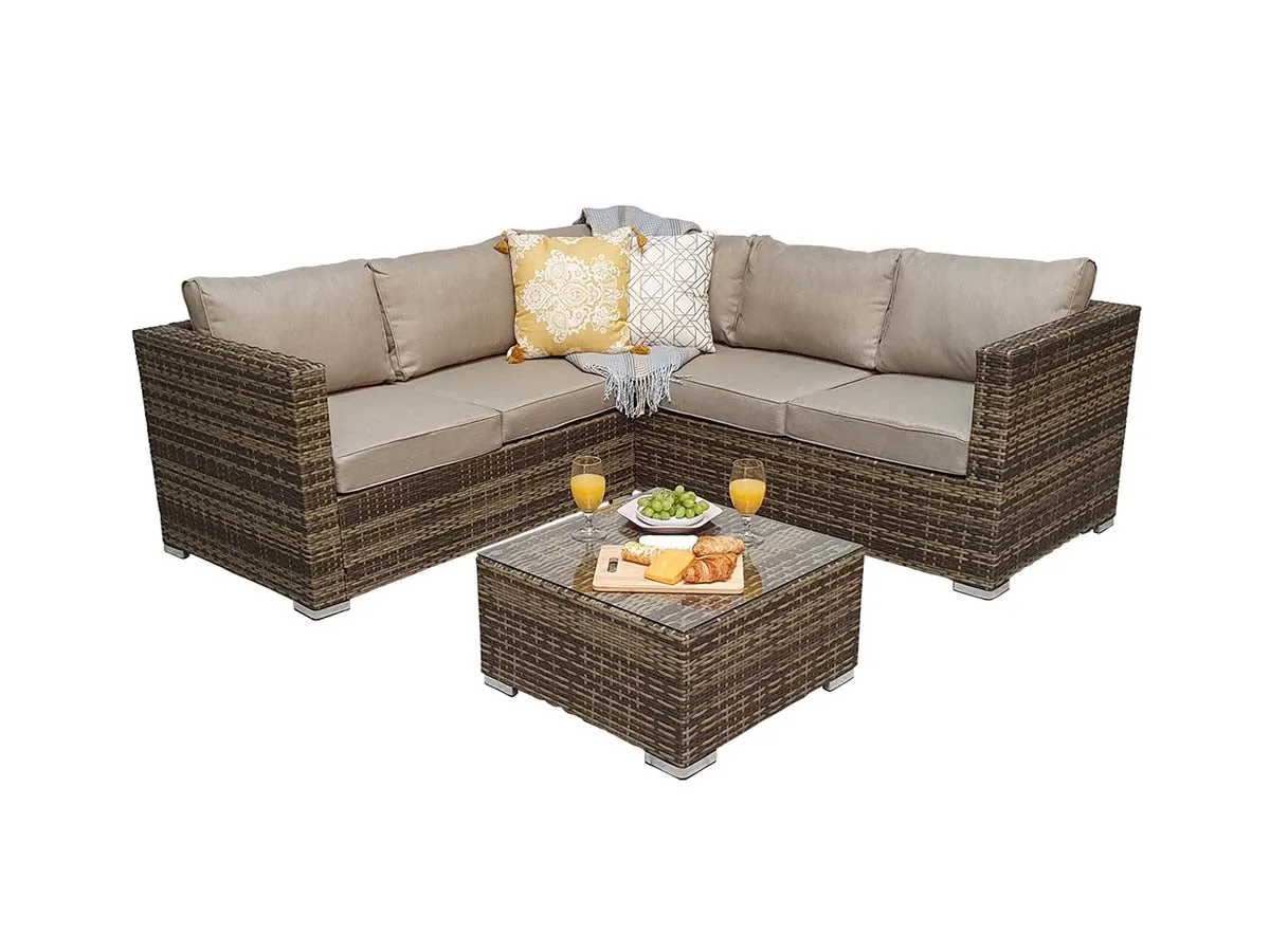 Manhattan corner lounge suite Grey & Nature