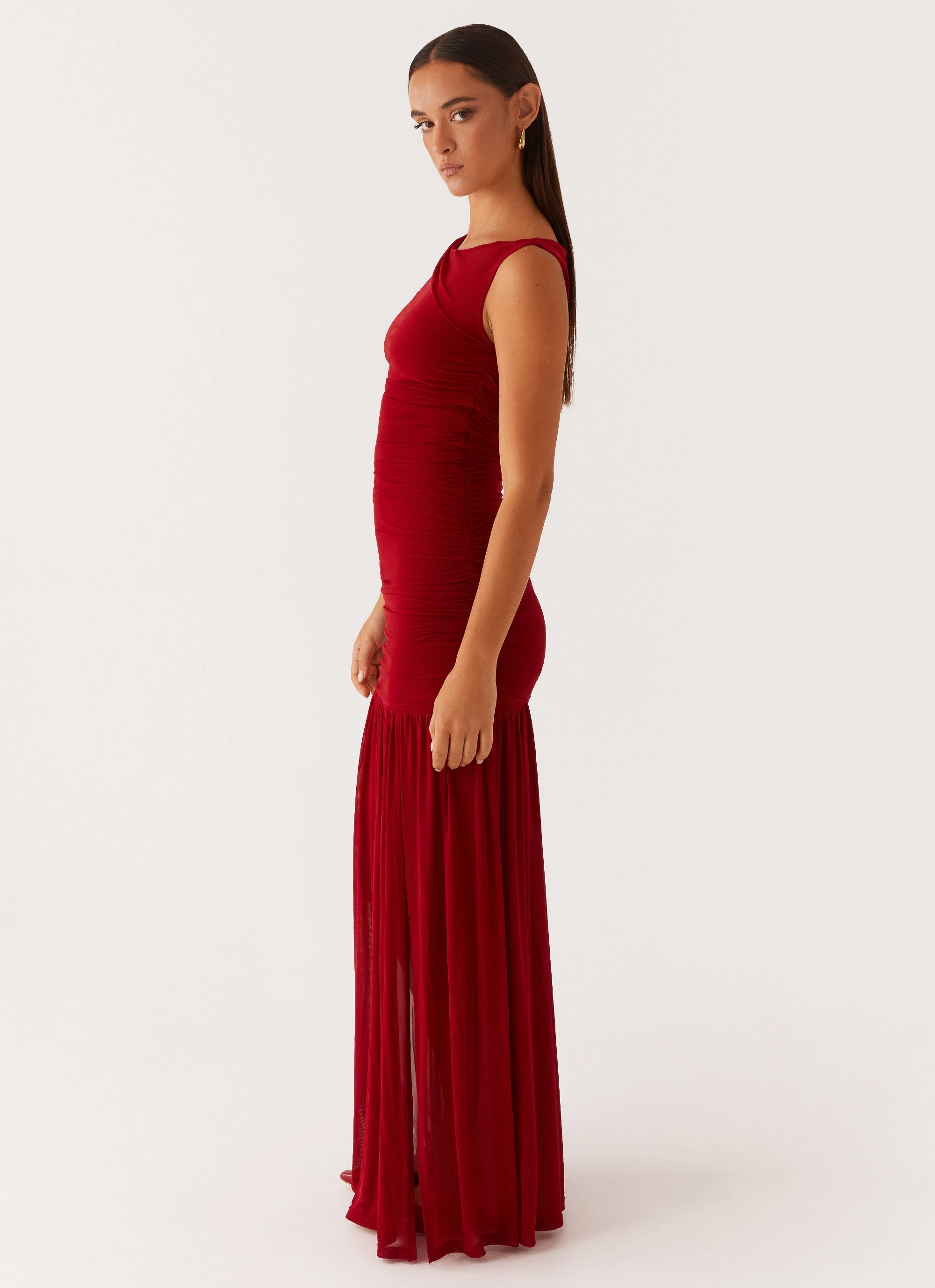 Manon Maxi Dress - Red Calm Drape