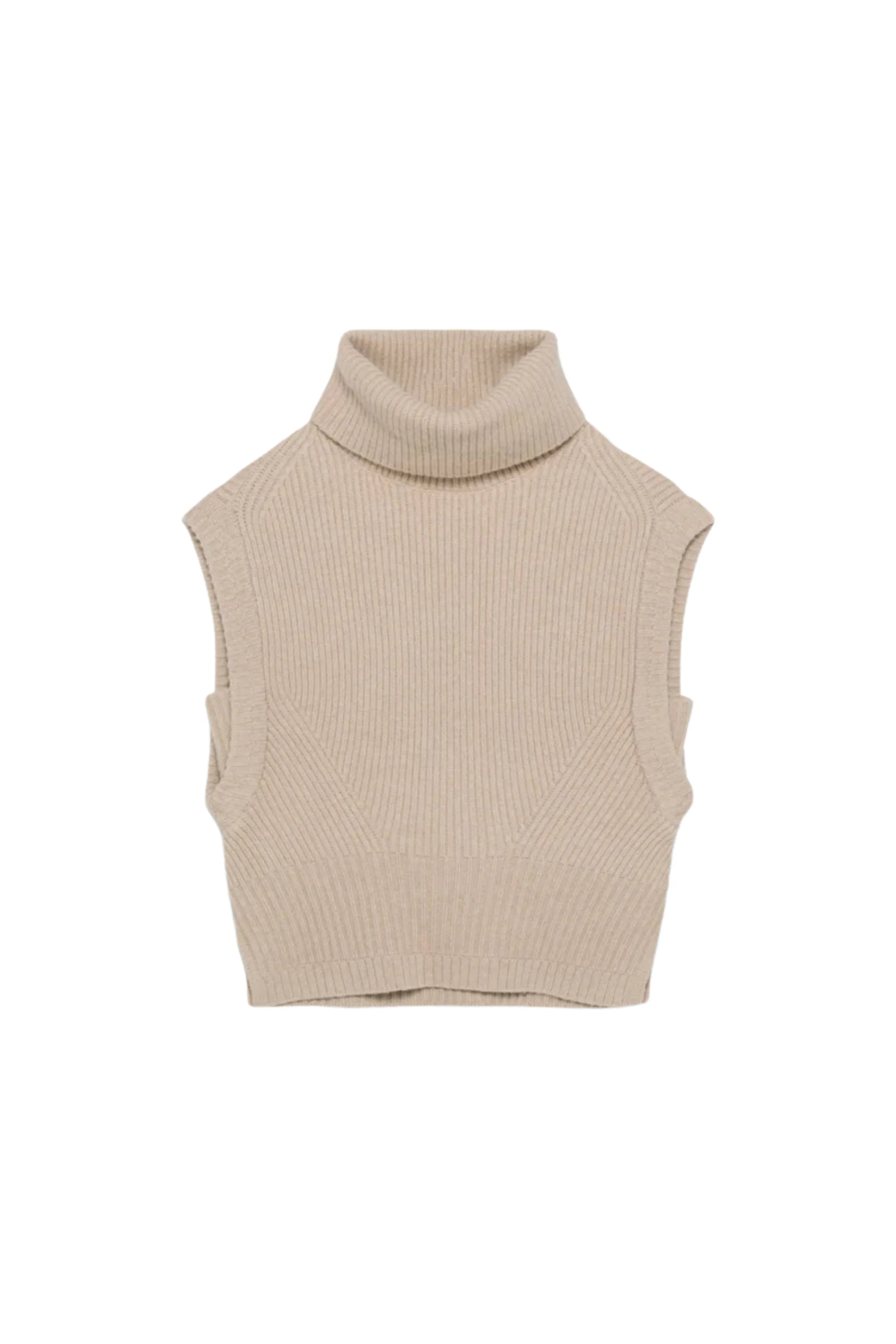 Airflow Weave Pattern Seamless Knit Design Maple Top in Oatmeal