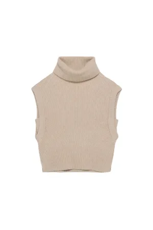 Airflow Weave Pattern Seamless Knit Design Maple Top in Oatmeal