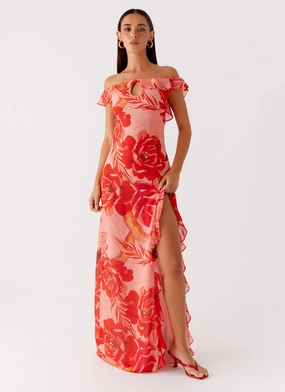 Daily Chic Cassiday Maxi Dress - Sicily Sunsets Print