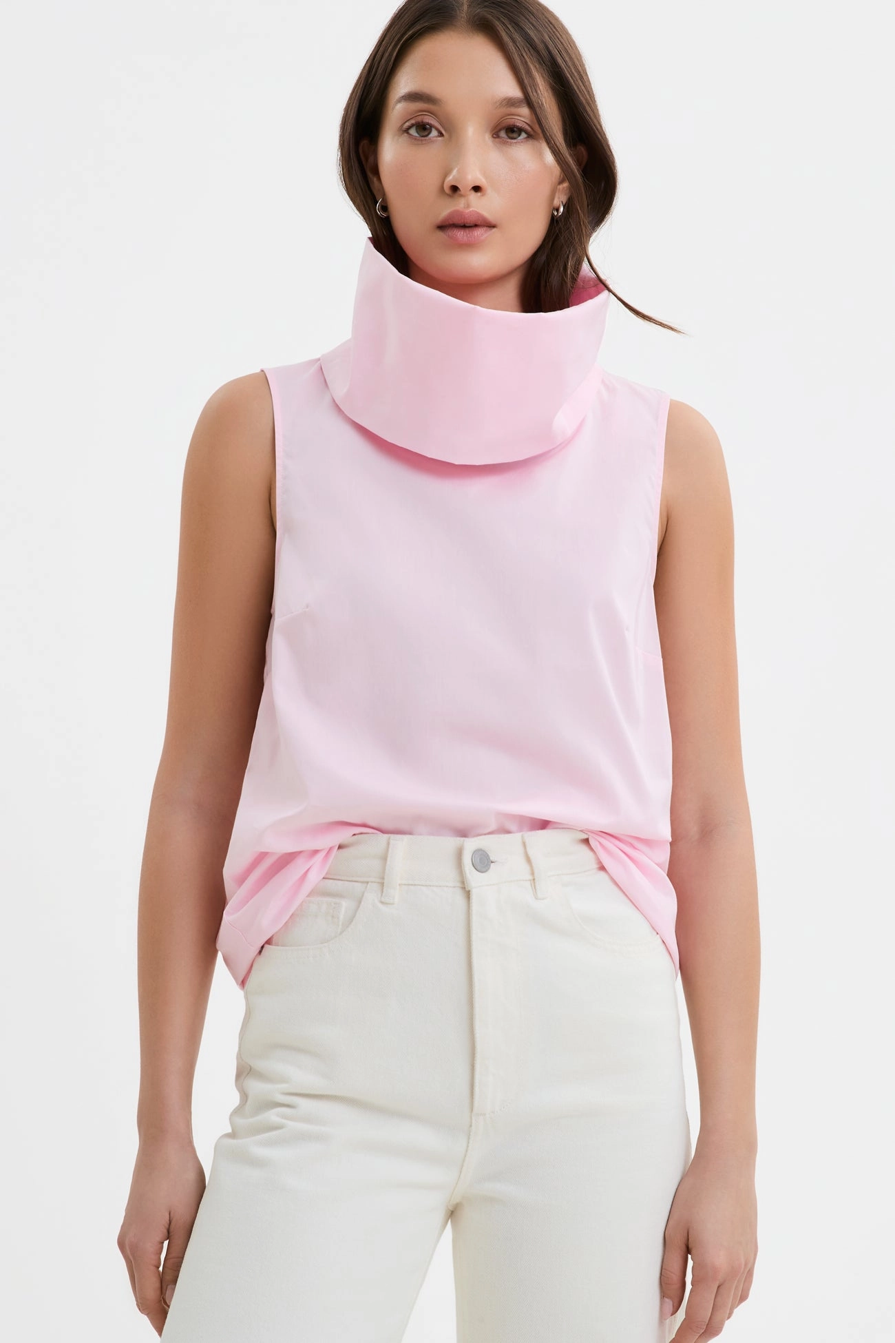 Marcy Sleeveless Top BrushedInnerLining Ergonomic Shoulder Cut