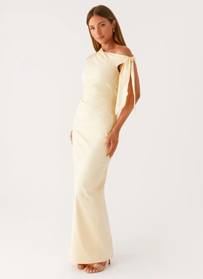 Bow-Detail Marella Maxi Dress - Yellow