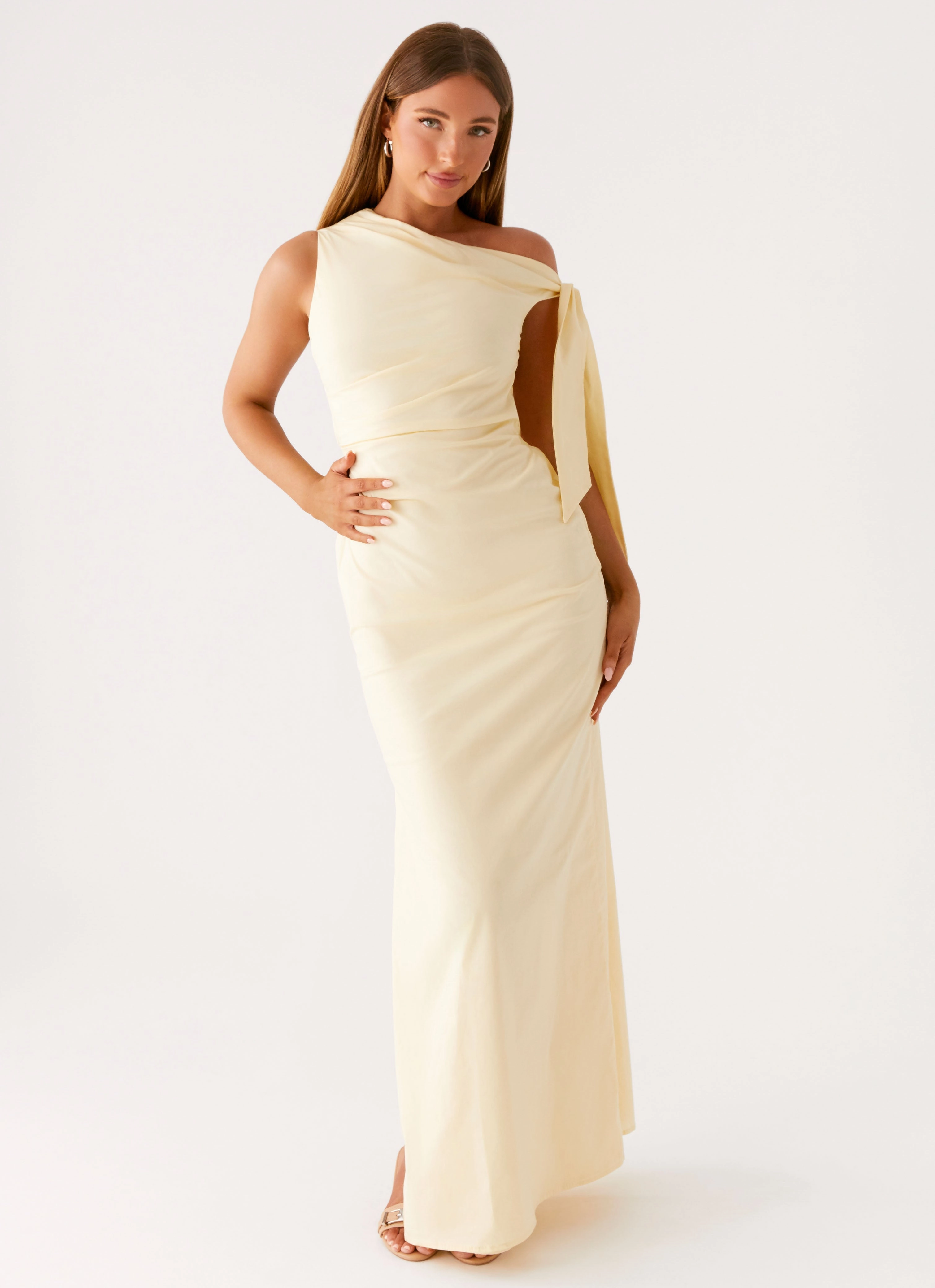 Night Appeal Smooth Layering Marella Maxi Dress - Yellow