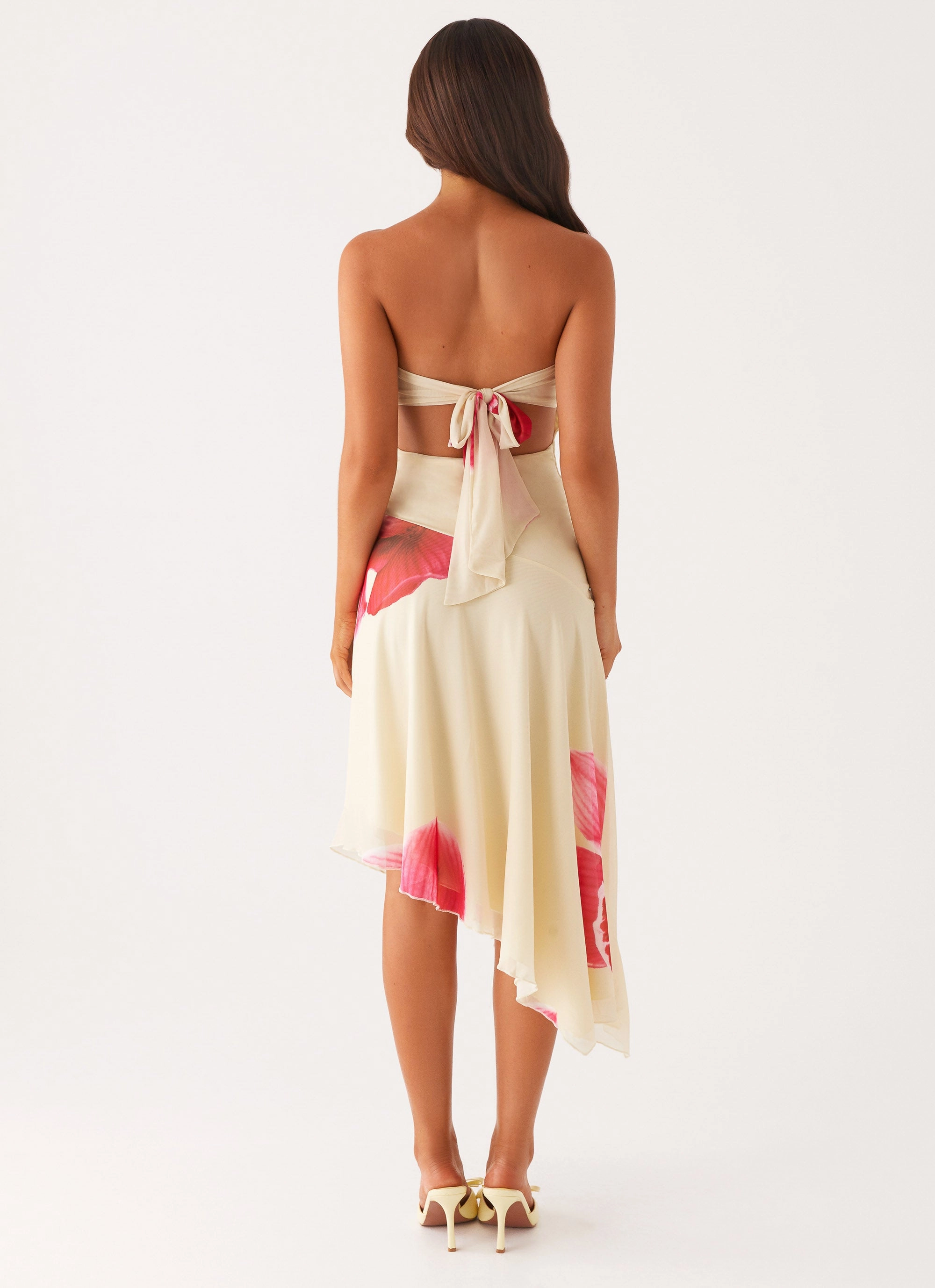 Mariposa Midi Dress - Orchid Yellow Daily Form Layered Texture