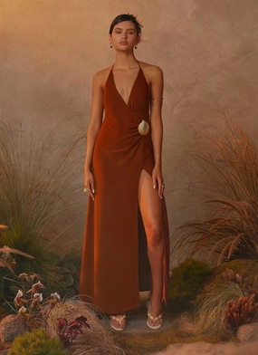 Marjoram Maxi Dress - Chocolate Inner Smile Relaxed work dress