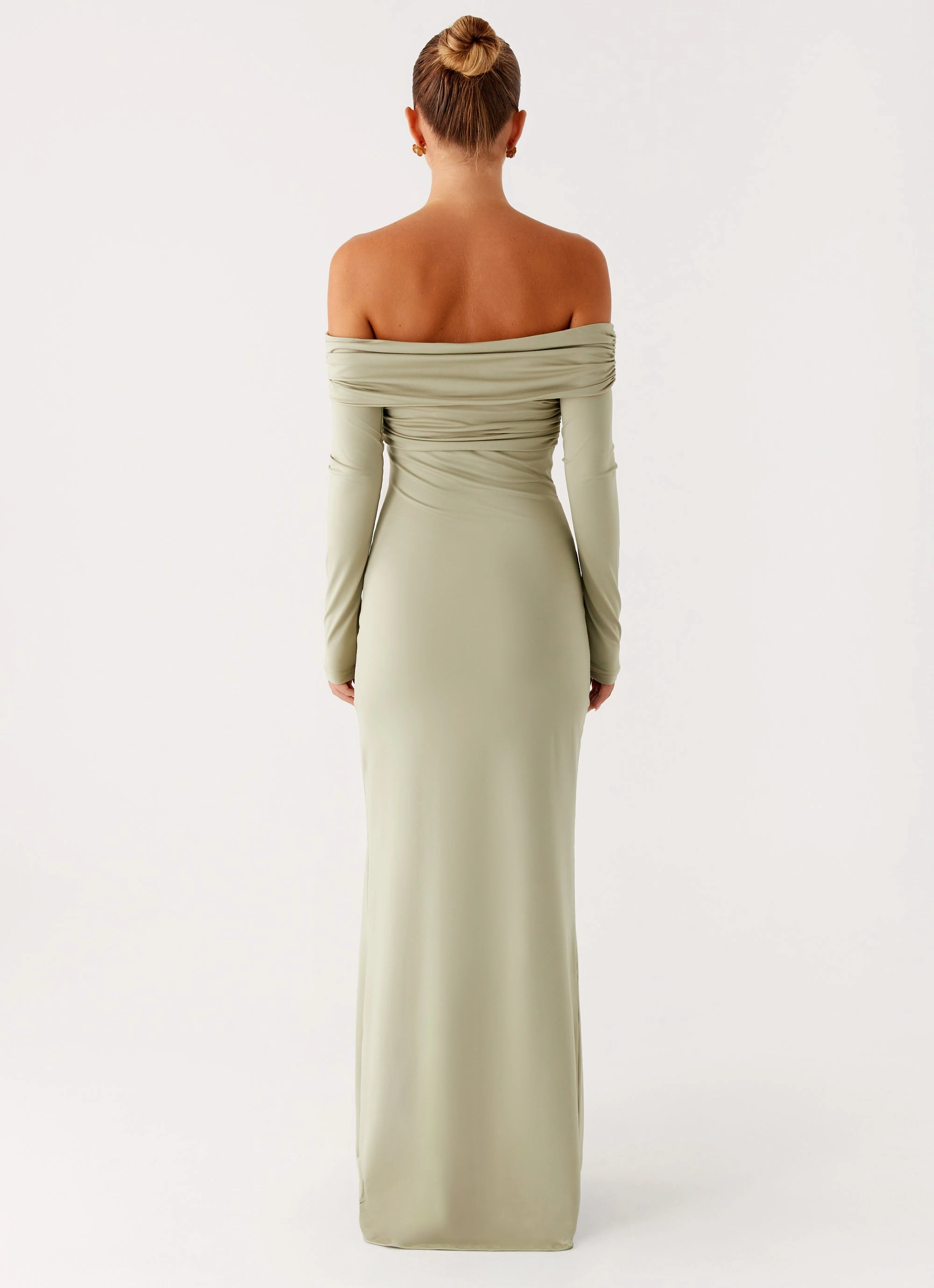 Church Proper Simple Elegance Marla Long Sleeve Maxi Dress - Sage